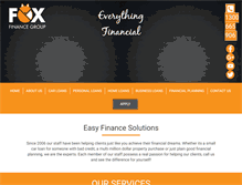 Tablet Screenshot of foxfinancegroup.com.au